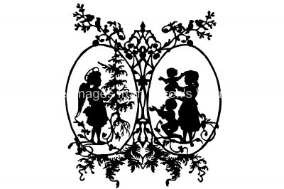 Silhouette Artwork 12 - Angel with Tree