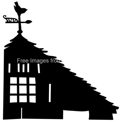 Silhouette Clip Art 8 - Barn Roof Top