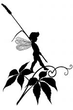 Clipart Silhouette 2 - Fairy with Wheat Stalk