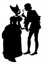 Clipart Silhouettes 7 - Man Giving Woman Key