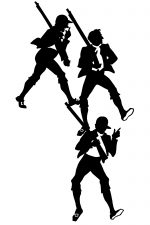 Clipart Silhouettes 9 - Men with Rifles