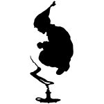 Free Silhouette 6 - Boy Jumping Candlestick