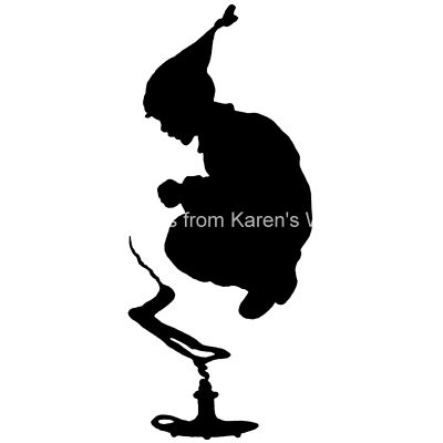 Free Silhouette 6 - Boy Jumping Candlestick