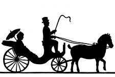 Images of Silhouettes 6 - Woman Riding in Carriage
