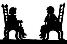 Images of Silhouettes 8 - Children Sitting in Chairs