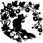 Silhouette Pictures 11 - Mouse with Flowers