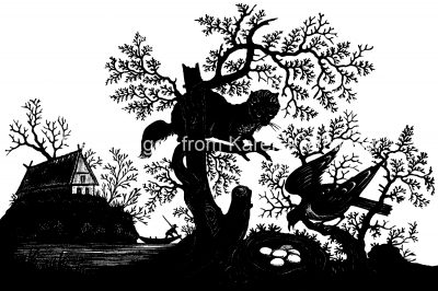 Free Silhouette Designs 10 - Bird Protecting Its Nest