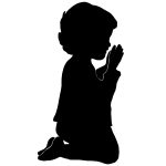 Prayer Silhouette 1 - Child Praying Silhouette