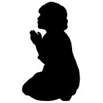 Prayer Silhouette 3 - Praying Child Silhouette