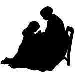 Prayer Silhouette 8 - Mother and Child