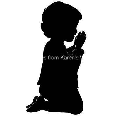 Prayer Silhouette 1 - Child Praying Silhouette