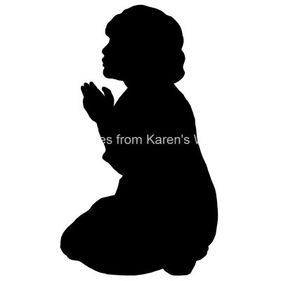 Prayer Silhouette 3 - Praying Child Silhouette