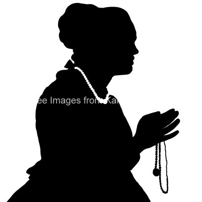 black woman praying silhouette