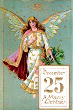 Christmas Angel Images 5 - Angel Holding Fir