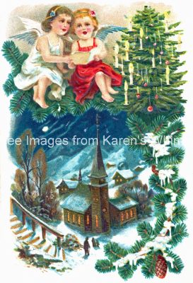 Christmas Angel Pictures 1 - Singing Over Town