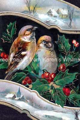 Christmas Designs 3 - Birds on Holly