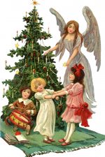 Christmas Tree Clipart 5 - Angel with Children