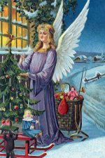 Christmas Tree Clipart 8 - Angel Decorating Tree