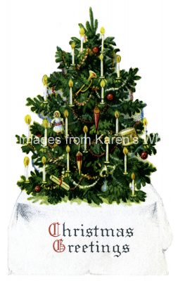Christmas Tree Clipart 3 - Tree with Candles