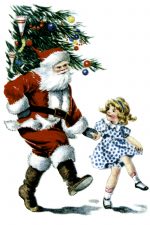 Santa Claus Images 5 - Dancing with Girl