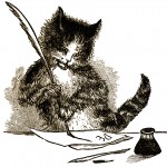 Cat Clipart 2 - Writing a Letter