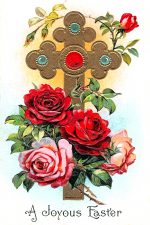 Free Easter Images 4 - Cross with Roses