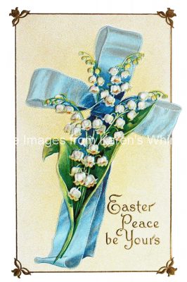 Free Easter Images 3 - Blue Ribbon Cross
