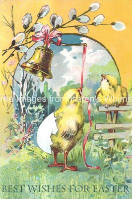 Easter Chicks Clipart 3 - Ringing a Bell