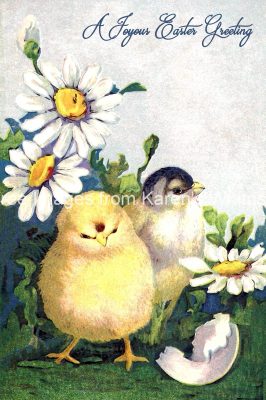 Easter Chicks Clipart 6 - Chicks and Daisies