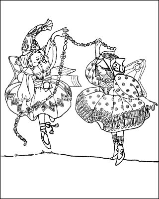 Free Coloring Pages of Fairies 2