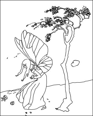 Free Coloring Pages of Fairies 4