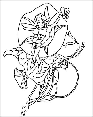 Free Coloring Pages of Fairies 5