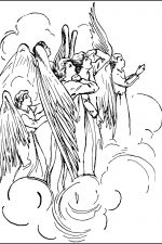 Free Coloring Pages of Angels 4