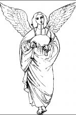 Free Coloring Pages of Angels 6