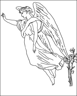 Free Coloring Pages of Angels 1