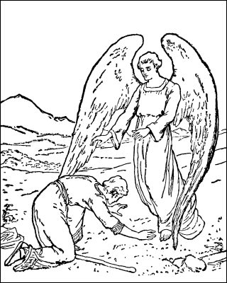 Free Coloring Pages of Angels 2