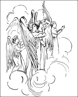 Free Coloring Pages of Angels 4