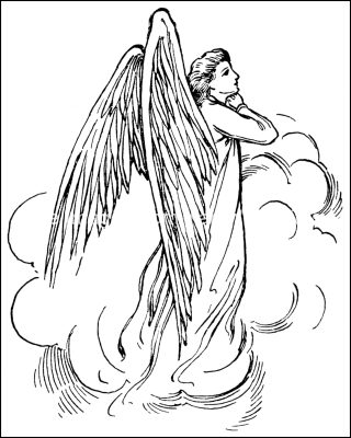 Free Coloring Pages of Angels 5