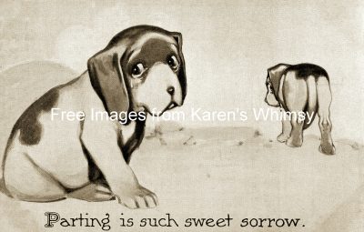 Cute Dog Cartoons 4 - Parting is Sweet Sorrow