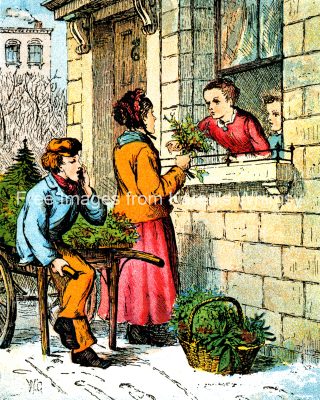 Royalty Free Pictures 1 - Children Selling Mistletoe