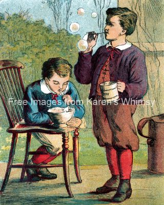 Royalty Free Pictures 5 - Boys Blow Bubbles