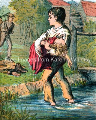 Royalty Free Pictures 7 - Boy Rescues Girl
