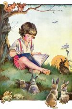 Free Clip Art Images 1 - Child Reading in Meadow
