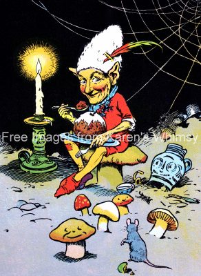 Free Clip Art Images 5 - Elf Eats Plum Pudding