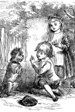 Vintage Pictures 5 - Boy and Girl Teaching Dog