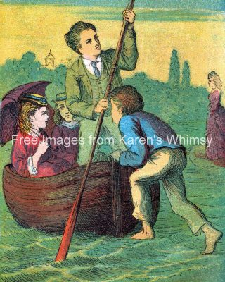 Vintage Pictures 9 - Boys and Girls in a Boat