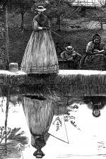 Royalty Free Vintage Images 5 - Woman's Reflection While Fishing