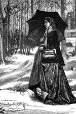 Royalty Free Vintage Images 8 - Woman Walks Through Snow