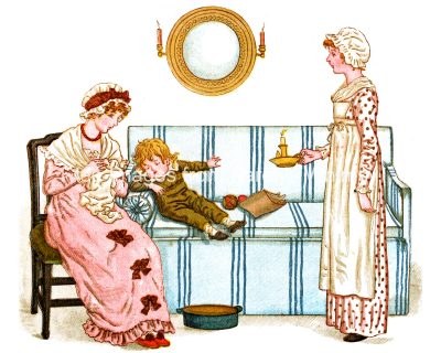 Old Pictures 2 - Tending to a Sick Child