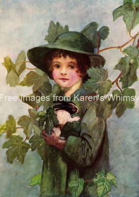 Free Vintage Images 1 - Child Holds Little Bunny
